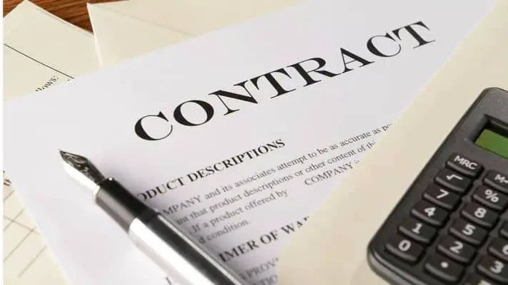 set up contract terms