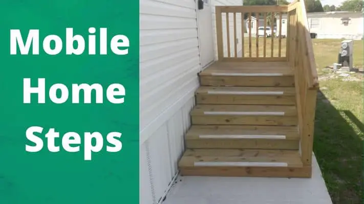 mobile home steps with a platform